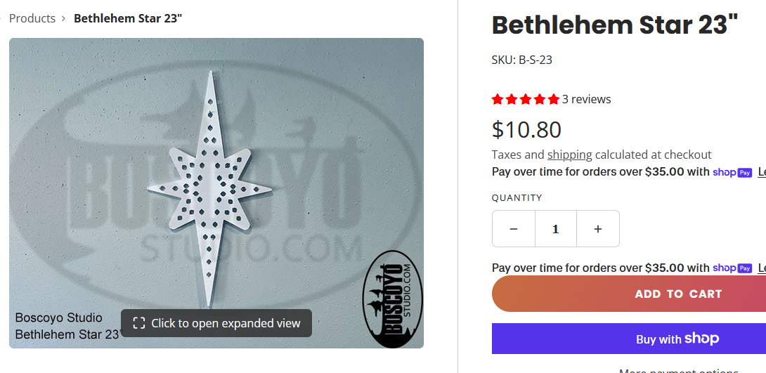 Boscoyo Bethlehem Star 23 inch